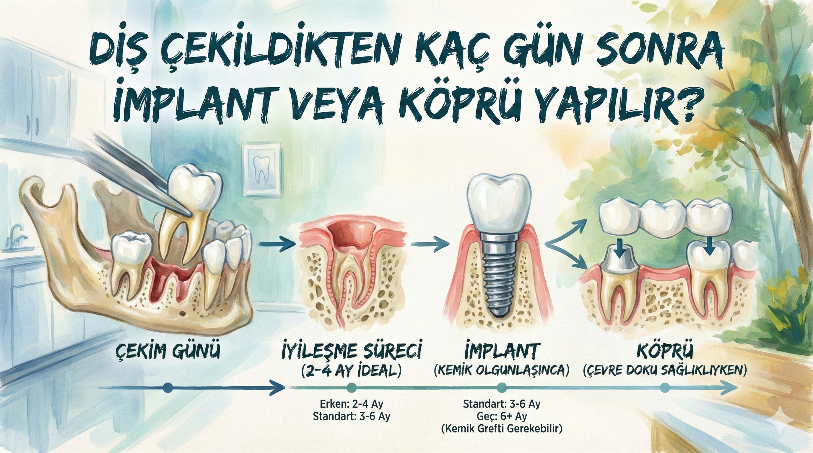 diş çekildikten kaç gün sonra implant yapılır